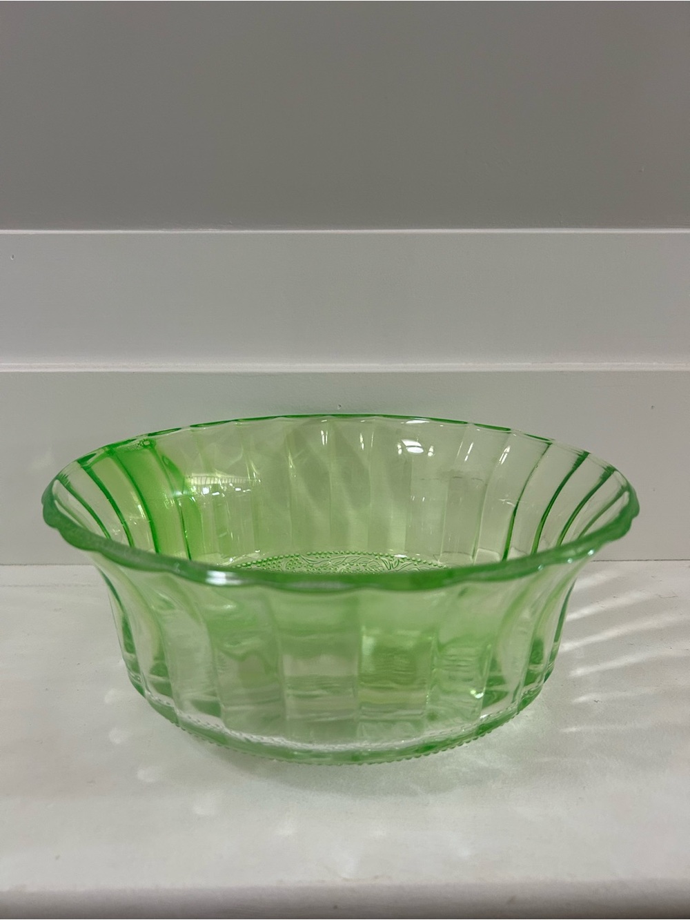 Uranium Glass Decorative Bowl